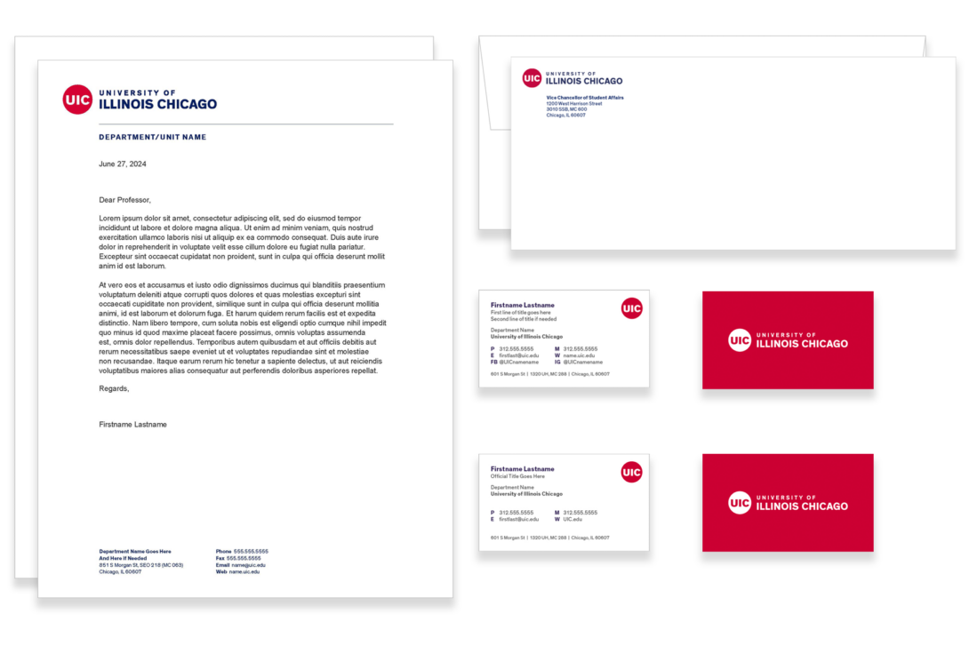 University of Illinois Chicago - stationery stack