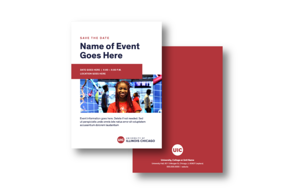 University of Illinois Chicago - event invitation example