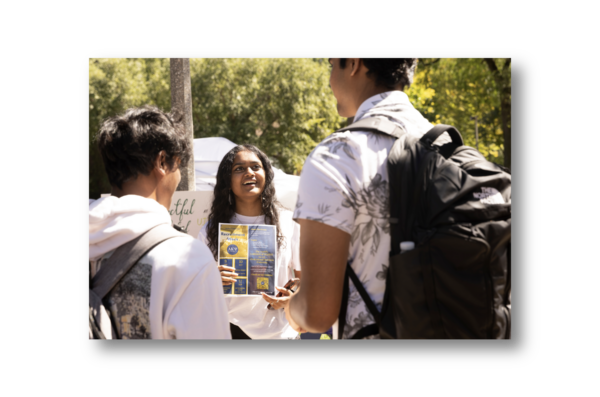 Students talking together
