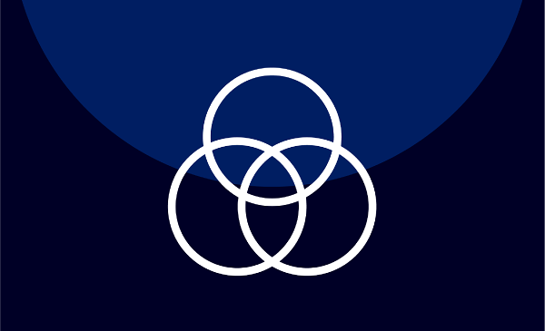 three overlapping circles indicating primary colors